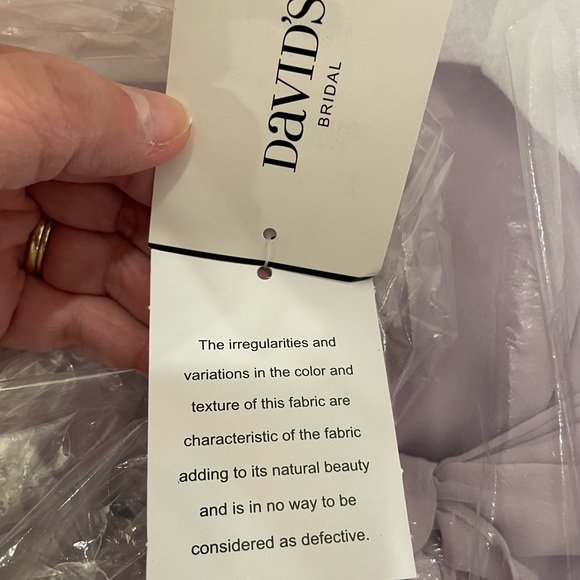 David’s Bridal Bridesmaid Gown Size 12 Iris F19831 Chiffon Suplice Tank Purple - Picture 7 of 9
